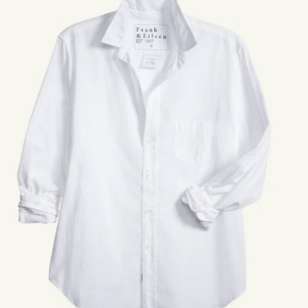 White Frank & Eileen women’s relaxed button-up shirt, 100% cotton